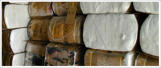 回収した繊維系廃棄物